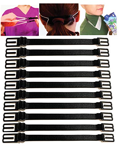 10-PCS-Mask-Extender-Mask-Strap-Ear-Saver-Hook-for-Masks-with-Adjustable-Mask-Clips-with-High-Elastic-Fabric-Works-for-Adults-Kids-0
