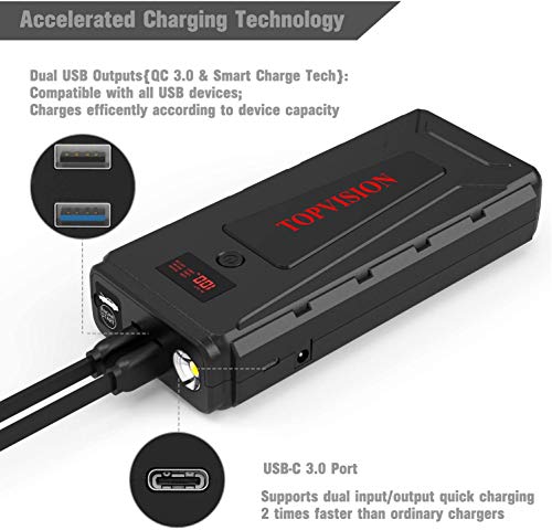 Battery-Starter-for-Car-TOPVISION-2200A-Peak-21800mAh-Portable-Car-Power-Pack-with-USB-Quick-Charge-30-Up-to-70L-Gas-or-65L-Diesel-Engine-12V-Portable-Auto-Battery-Booster-0-2