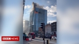 Aldgate fire: Large blaze at high-rise London tower block – BBC