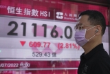World shares mostly lower as recession, COVID fears loom