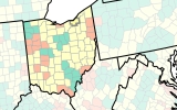 Cuyahoga County, most of northern Ohio yellow for fifth week for moderate COVID-19 spread: CDC map