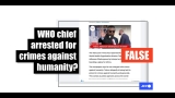Satirical report of WHO chief’s ‘arrest’ shared as genuine news article