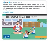 CDC says if you are vaccinated you don’t have to wear a mask on Fathers Day