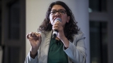 Rashida Tlaib says she’s only wearing a mask because of a ‘Republican tracker’ near her