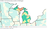 CDC: 5 Michigan counties at high COVID level this week