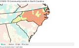 2/3 of NC’s counties now colored orange on CDC map with highest COVID-19 levels