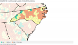 Half of NC’s counties turn orange on CDC’s latest COVID-19 map