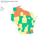 CDC reports 14 Wisconsin counties have high COVID-19 levels