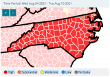 Every NC county but 2 now colored red on CDC’s latest COVID map