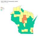 Fewer counties with high community levels, CDC says