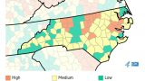 New CDC map shows community spread risks for Eastern Carolina