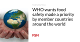WHO wants food safety made a priority by member countries around the world