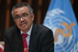 World Health Organization chief Tedros Ghebreyesus is vaccinated against COVID-19