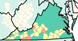 7 Central Virginia localities return to medium; much of state remains low
