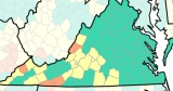 Masks now urged for just 5 Virginia localities, much of Metro Richmond is now low